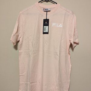 Fila Embroidered T-Shirt - Mauve/Chalk